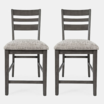 Altamonte Contemporary Ladderback Upholstered Counter Stool (Set of 2)