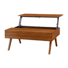 Amber Lift Top Coffee Table with 100% Bamboo Surface, Mid Century Modern Design