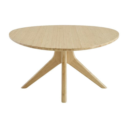 Wheat Bamboo Coffee Table with Mid Century Design and Contemporary Style