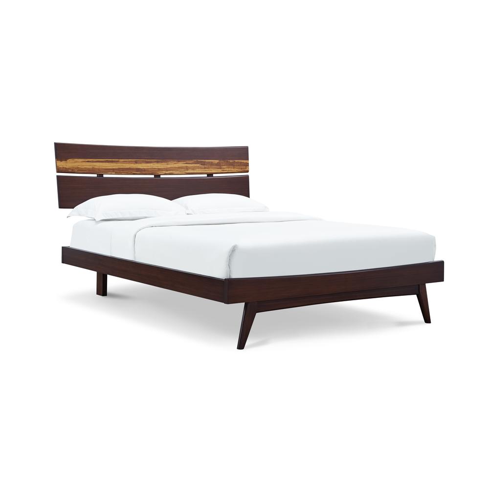 Azara California King Platform Bed, Sable