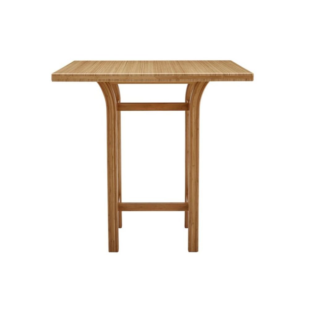 Solid Bamboo Bar Height Table – Tall Square Table in Caramelized Finish