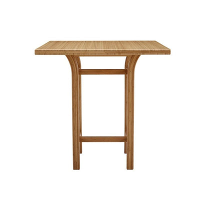 Solid Bamboo Bar Height Table – Tall Square Table in Caramelized Finish
