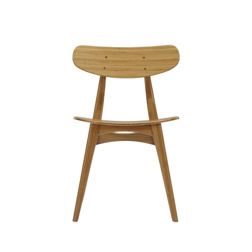 Caramelized Bamboo Dining Chairs – Light Wood Kitchen Chair Set of 2