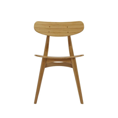 Caramelized Bamboo Dining Chairs – Light Wood Kitchen Chair Set of 2
