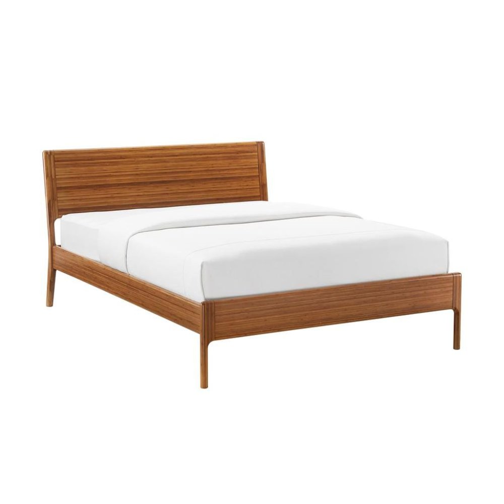 Amber Bamboo Queen Platform Bed – Wooden Bed Frame Queen Size Design