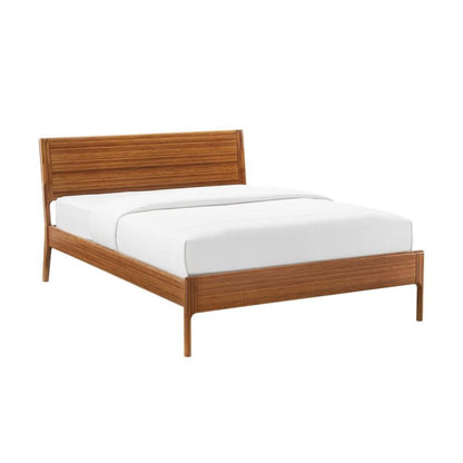 Amber Bamboo Queen Platform Bed – Wooden Bed Frame Queen Size Design