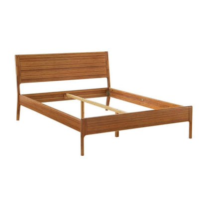 Amber Bamboo Queen Platform Bed – Wooden Bed Frame Queen Size Design