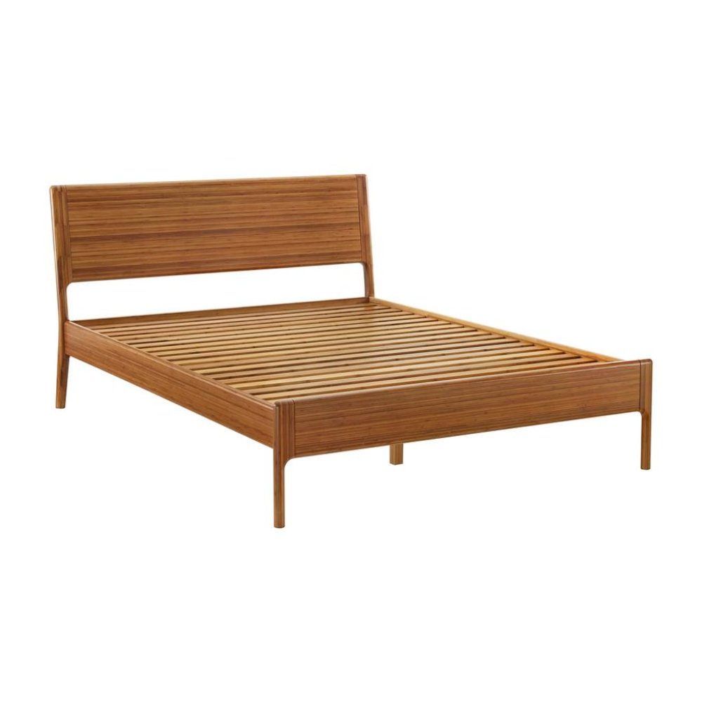 Amber Bamboo Queen Platform Bed – Wooden Bed Frame Queen Size Design