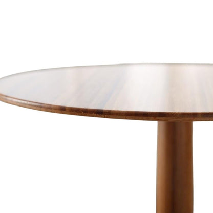 Amber Bamboo Side Table – Solid Wood Minimalist End Table for Living Room