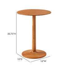 Amber Bamboo Side Table – Solid Wood Minimalist End Table for Living Room