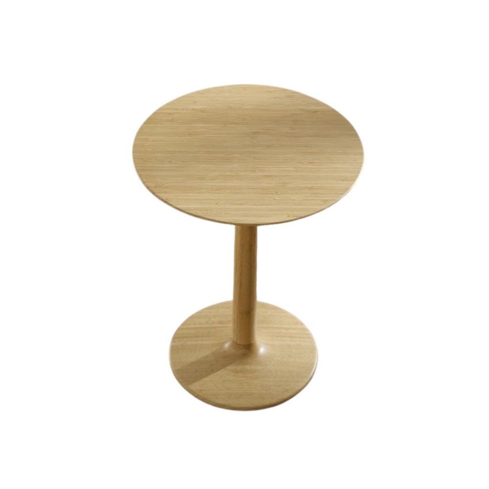 Solid Bamboo Side Table, Wood Minimalist End Table for Living Room, Wheat Finish