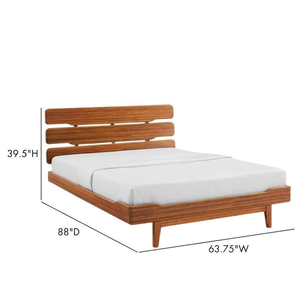Amber Bamboo Queen Platform Bed Frame – Wooden Bed Frame Queen Size