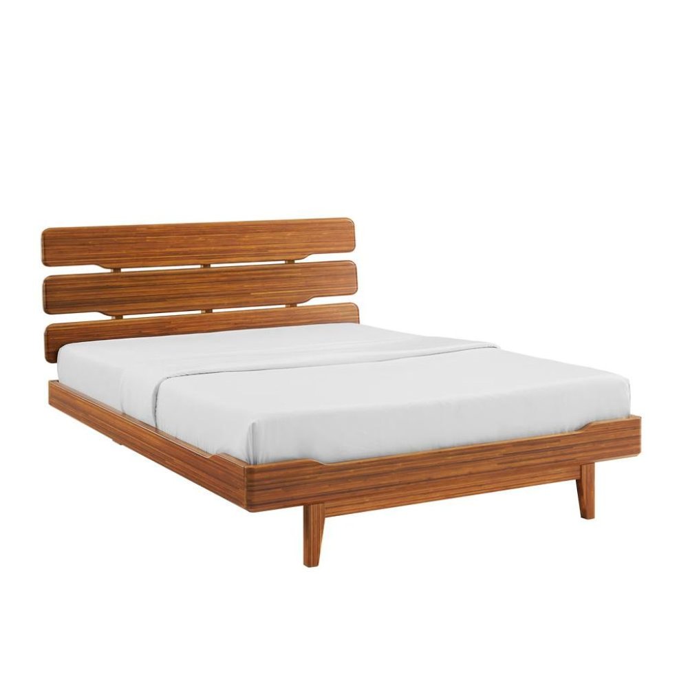 Amber Bamboo Queen Platform Bed Frame – Wooden Bed Frame Queen Size