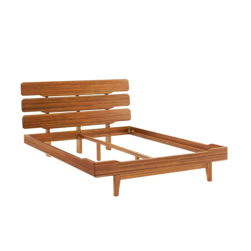 Amber Bamboo Queen Platform Bed Frame – Wooden Bed Frame Queen Size