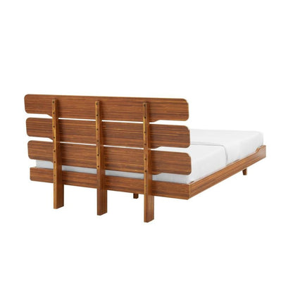 Amber Bamboo Queen Platform Bed Frame – Wooden Bed Frame Queen Size