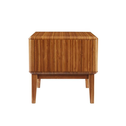 Amber Bamboo Nightstand with 1 Drawer – Natural Wood and Minimalist Style
