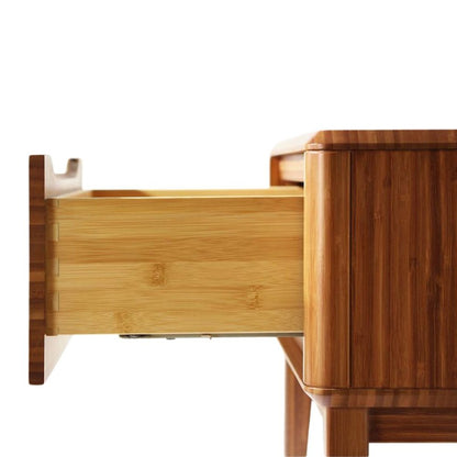 Amber Bamboo Nightstand with 1 Drawer – Natural Wood and Minimalist Style