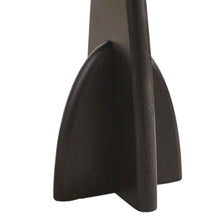 Minimalist Black Wood Side Table in Caviar Finish – Solid Bamboo End Table