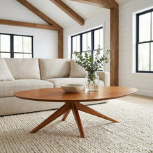 Amber Coffee Table with 100% Bamboo Construction and Mid Century Modern Design