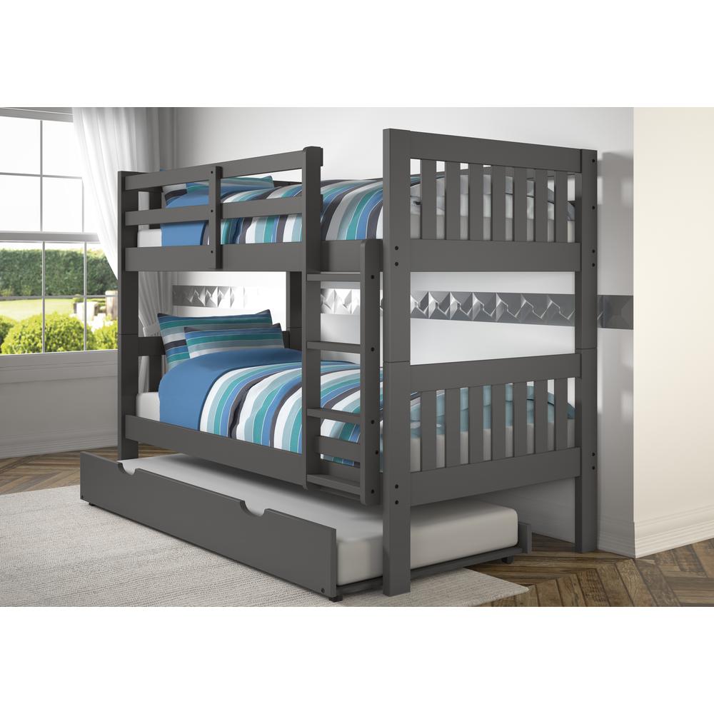 Twin/Twin Mission Bunk Bed, Drawers Or Trundle Not Included