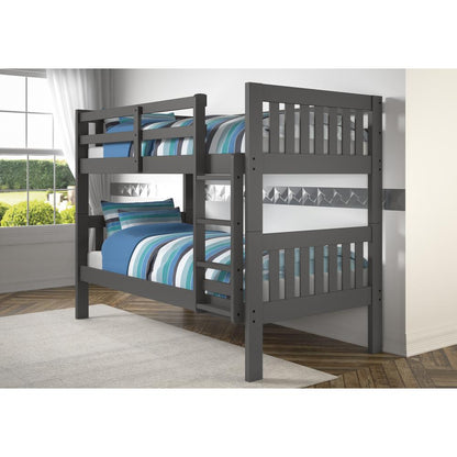 Twin/Twin Mission Bunk Bed, Drawers Or Trundle Not Included