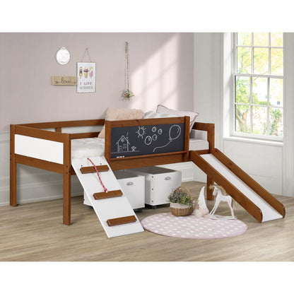 TWIN ART PLAY JUNIOR LOW LOFT WITH TOY BOXES IN ESPRESSO FINISH
