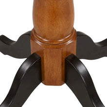 Black Oak Double Drop-Leaf Dining Table with Adjustable Length