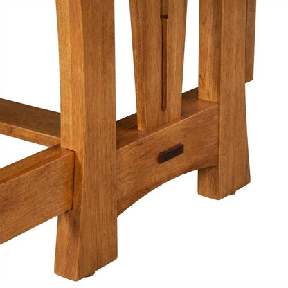 Solid American Hickory Dining Table with Distressed Finish and Arts