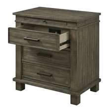 Distressed Finish Nightstand with Oxidized Iron Hardware