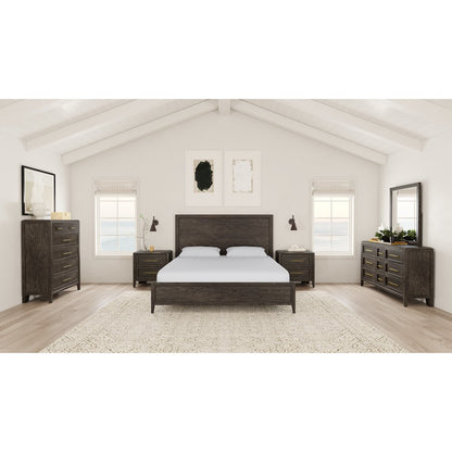 Bryson King Panel Bed, Gray Brown Finish