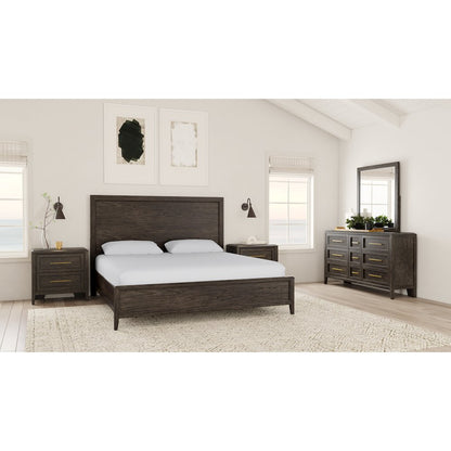 Bryson King Panel Bed, Gray Brown Finish