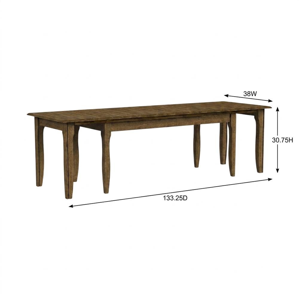 Extendable Dining Table in Toasted Java Finish, Seats Up to 10