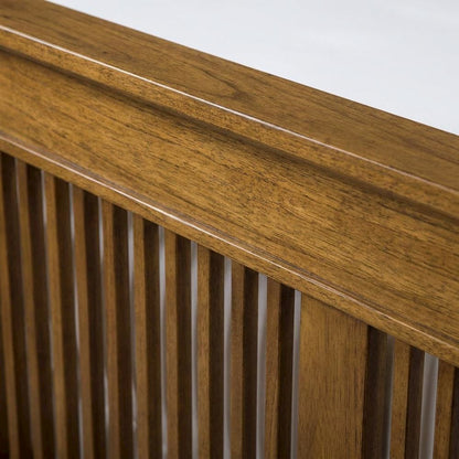 Mission-Style Queen Slat Bed in Harvest Finish with Mindi Wood