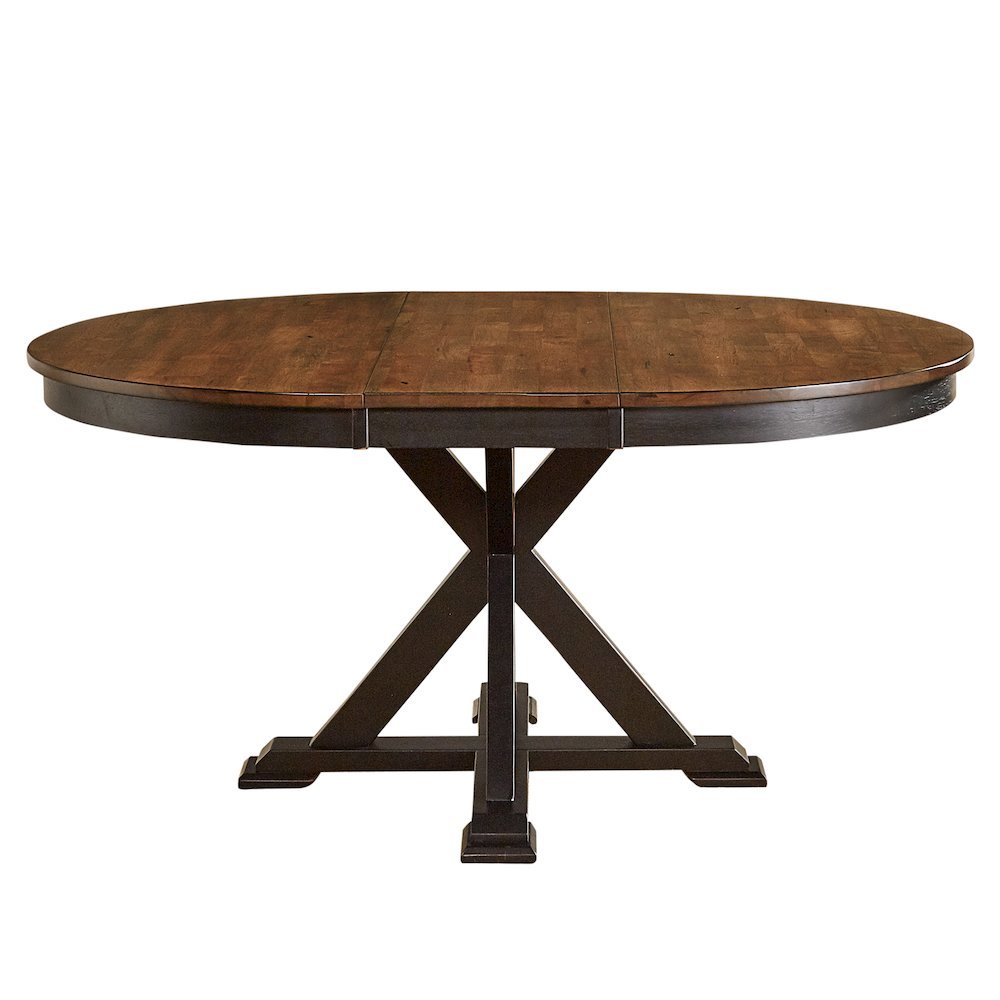 Black Oval Transformer Table, Round Extendable Dining Table for Kitchens