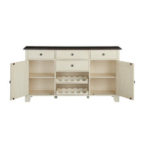 Brown Wine Cabinet with Storage, Farmhouse Coffee Bar and Bar Cabinet