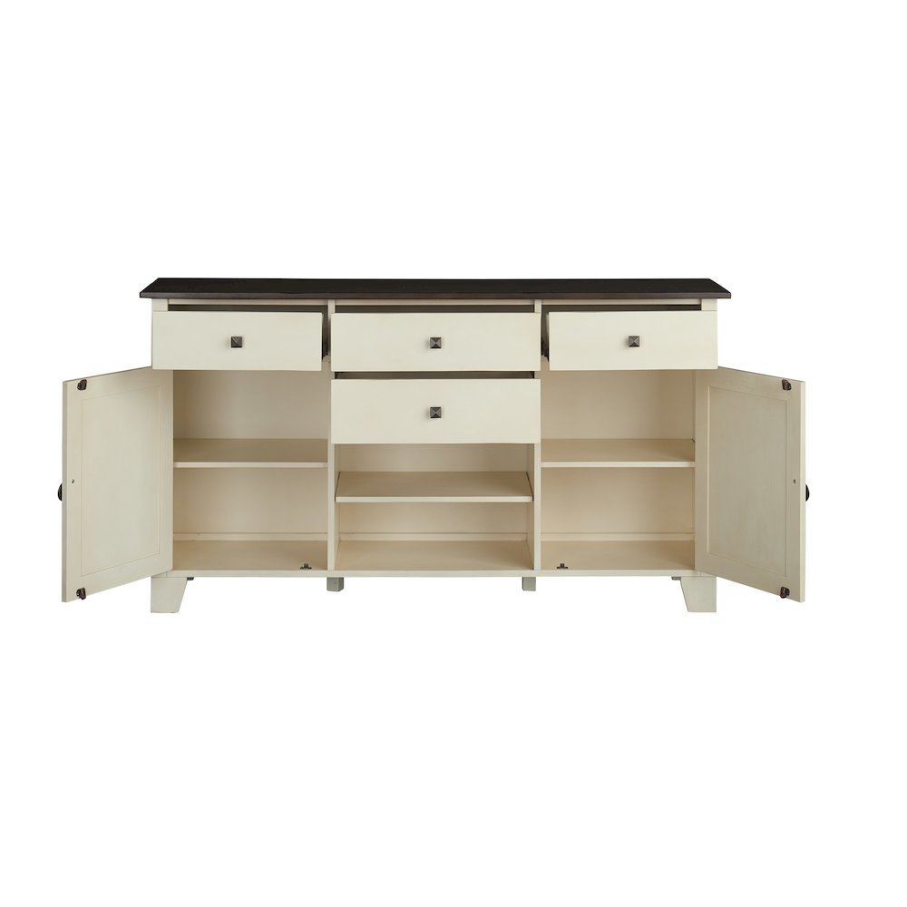 Brown Wine Cabinet with Storage, Farmhouse Coffee Bar and Bar Cabinet