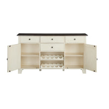 Brown Wine Cabinet with Storage, Farmhouse Coffee Bar and Bar Cabinet