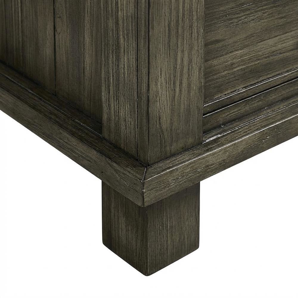 Distressed Finish Nightstand with Oxidized Iron Hardware