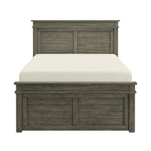 King Platform Bed with Grey Finish and Solid New Zealand Pine Craftsman Style