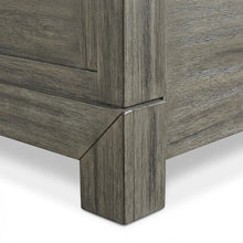 King Platform Bed with Grey Finish and Solid New Zealand Pine Craftsman Style