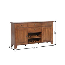 Rustic Brown Wine Bar Cabinet with Storage, Farmhouse Coffee Bar Server