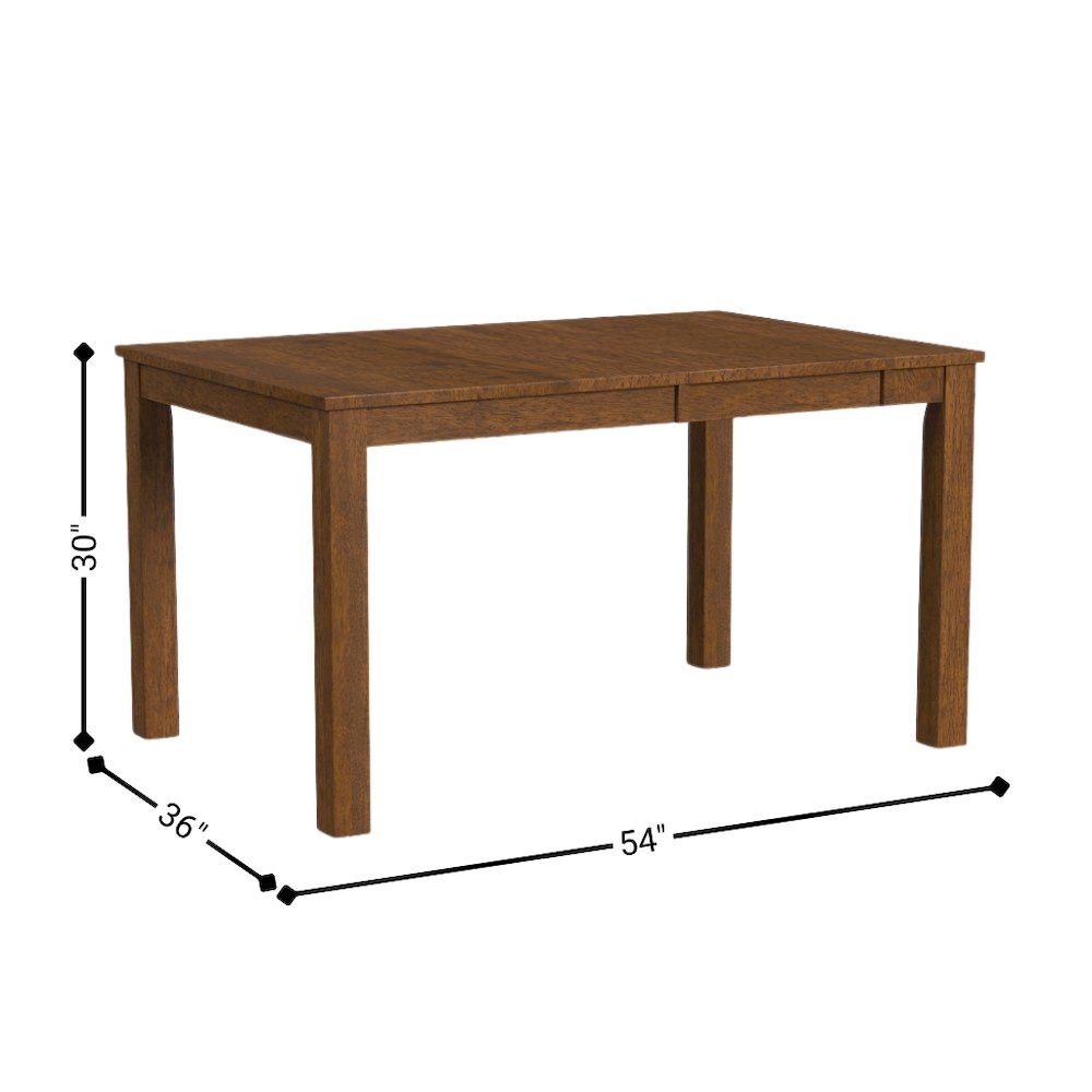 Rustic Whiskey Square Kitchen Table, 36 Inch to 54 Inch Dining Table