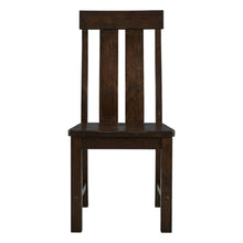 Slatback dining chairs with solid rubberwood construction, set of 2