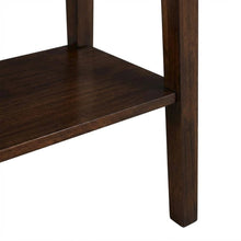 Cherry Brown Sofa Table with Shelf and Gunmetal Hardware in Solid Mahogany