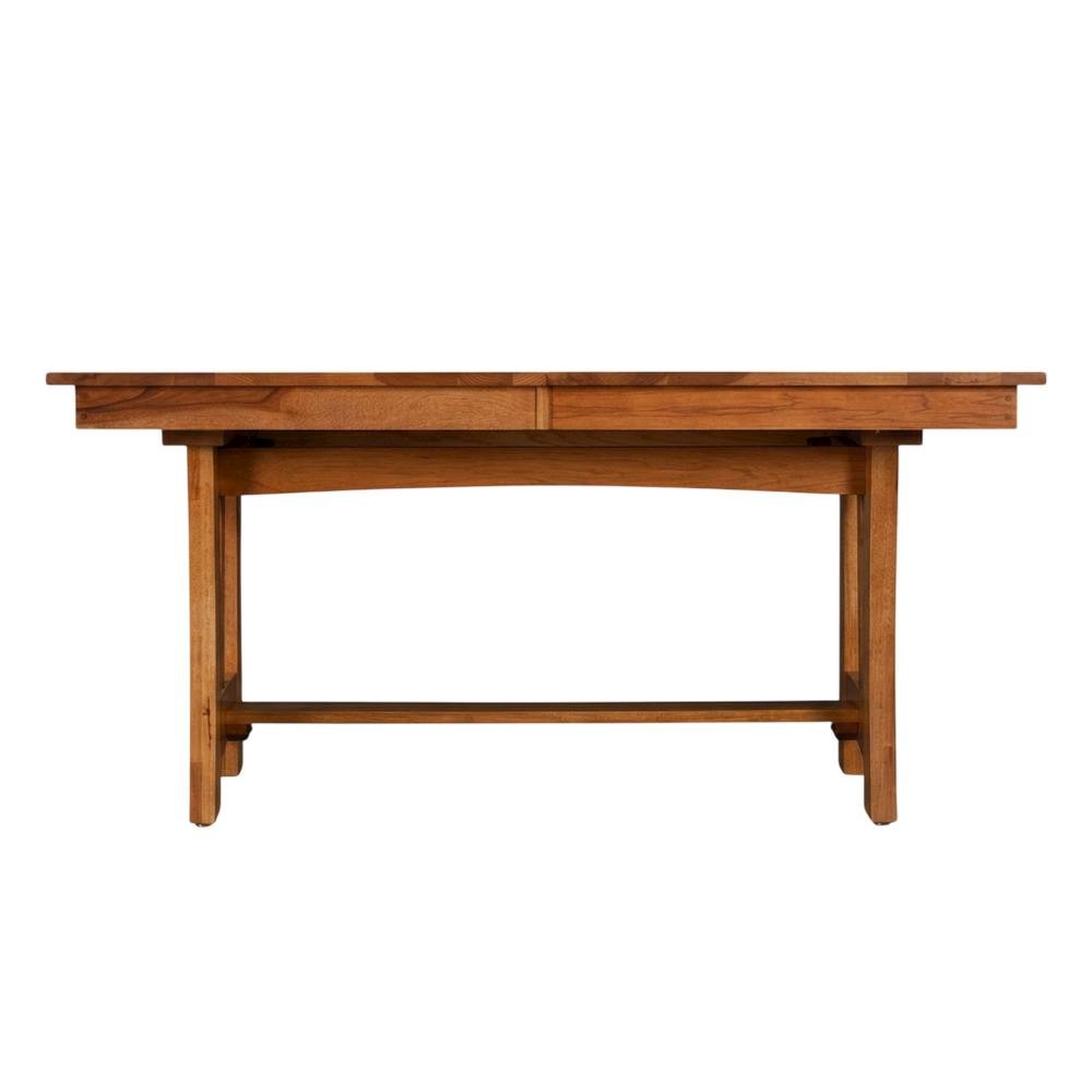 Solid American Hickory Dining Table with Distressed Finish and Arts