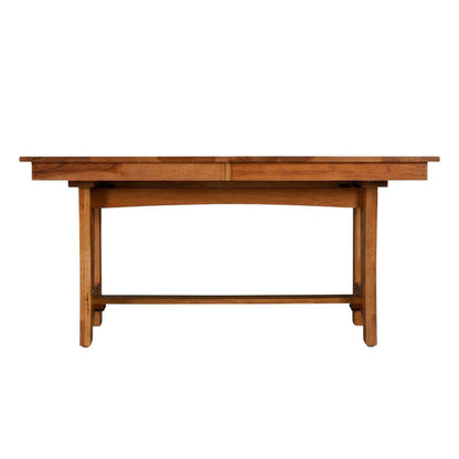 Solid American Hickory Dining Table with Distressed Finish and Arts