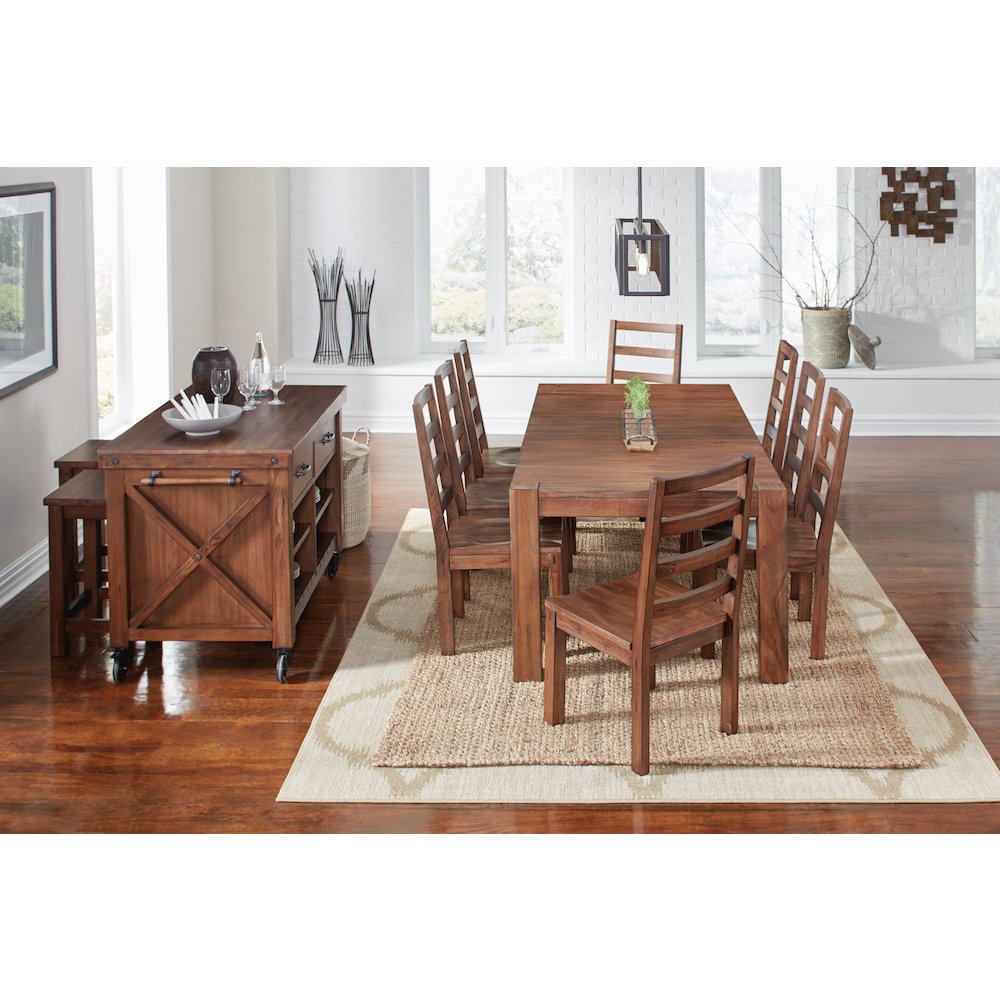 Anacortes Side Chair with Wood Seating, Salvaged Mahogany