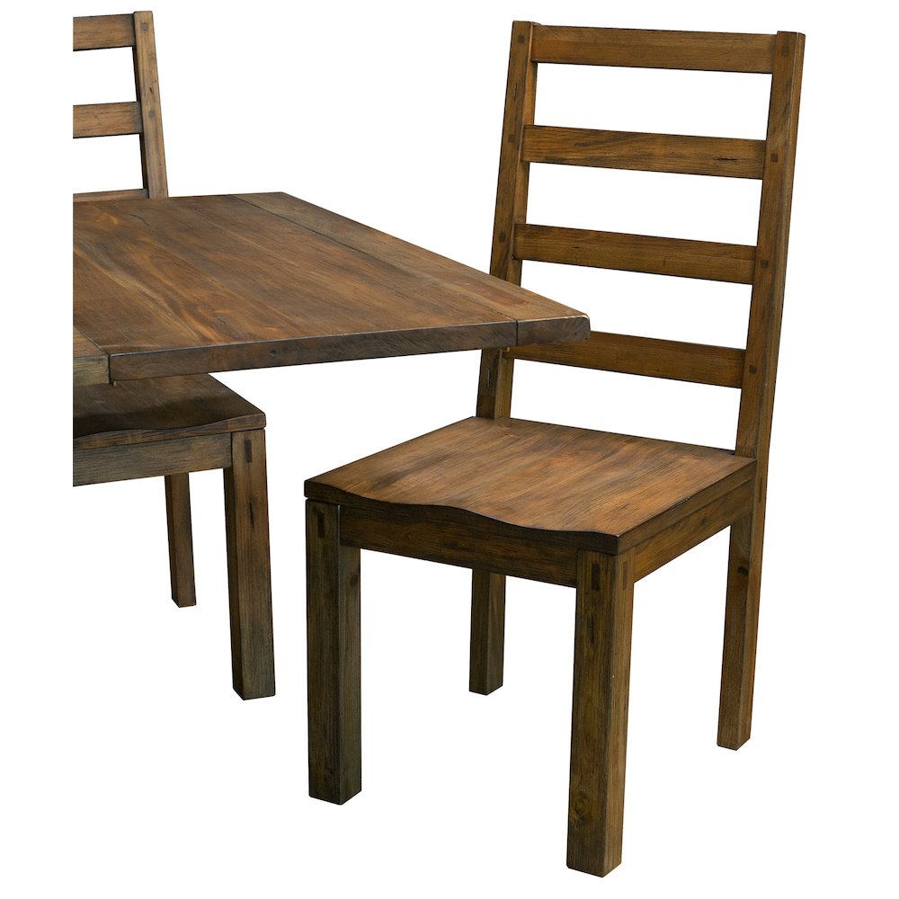 Anacortes Side Chair with Wood Seating, Salvaged Mahogany