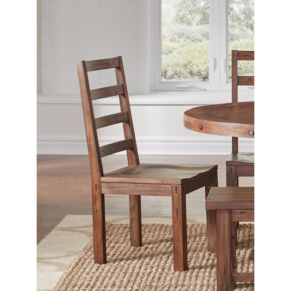 Anacortes Side Chair with Wood Seating, Salvaged Mahogany