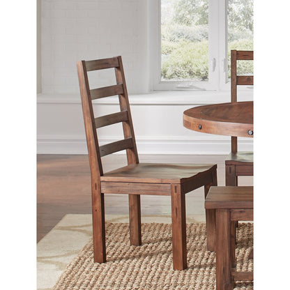 Anacortes Side Chair with Wood Seating, Salvaged Mahogany